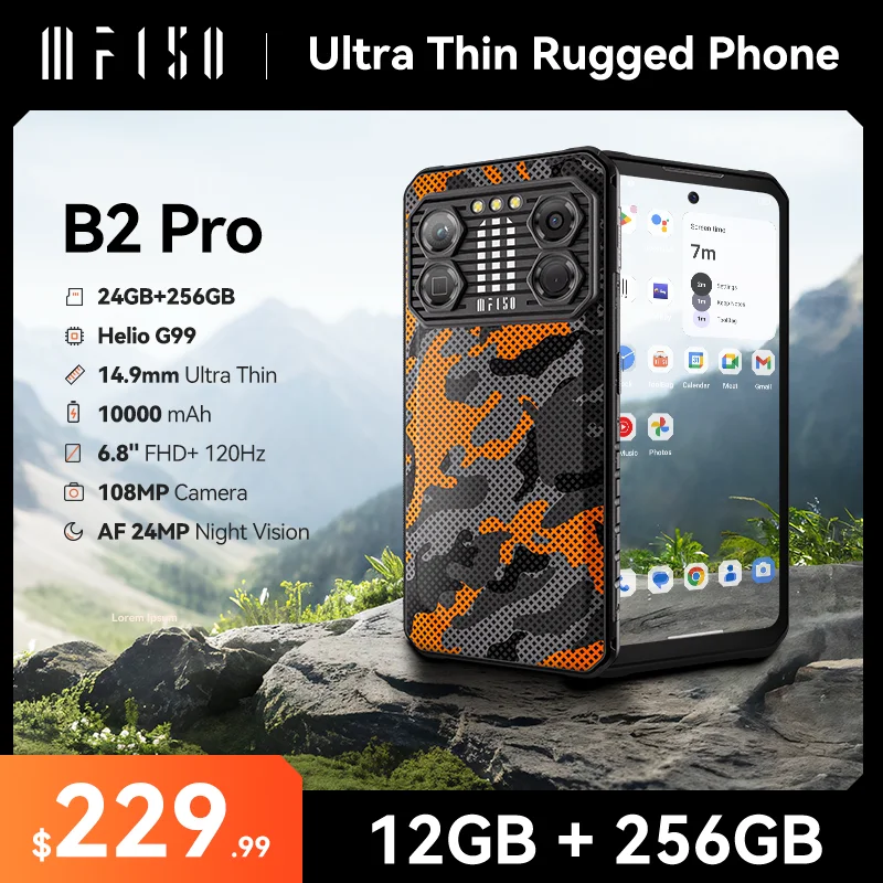 [World Premiere] IIIF150 B2 Pro Rugged Machine G99 120Hz 6.8\'\' Screen 24GB(12+12) 256GB 108MP Camera Ultra-Thin Rugged 10000mAh