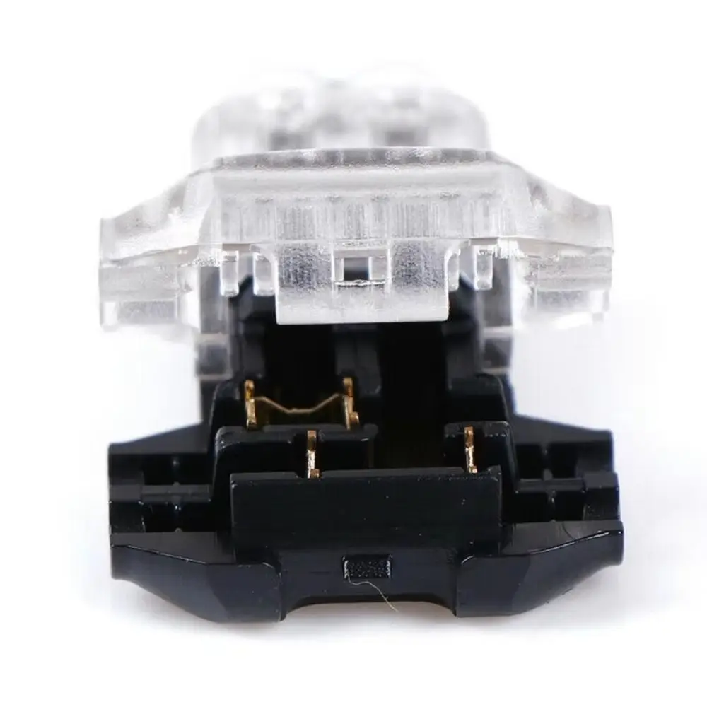 1/5Pcs T Type Pluggable Wire Connector 2 Pin Quick Splice Electrical Cable Crimp No Stripping Low Voltage Terminal Clamp