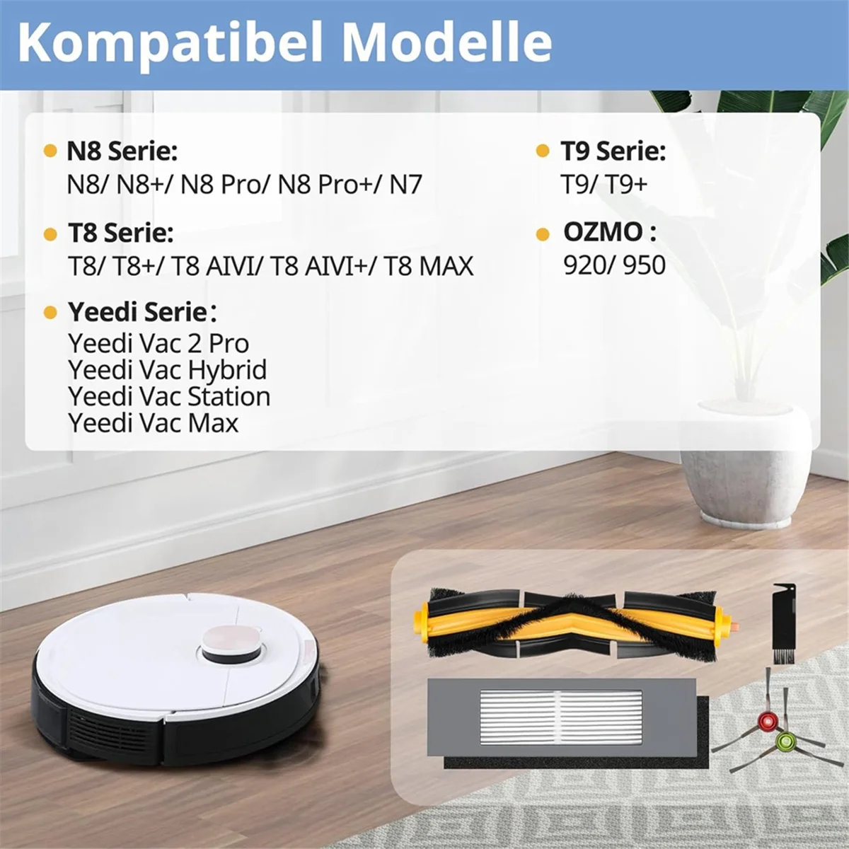 

FZFZ For N8, T8, N8/ N8+/ N8 Pro/ N8 Pro+/ N7,T8/ T8+/ T8 / T8 +/ T8 MAX,T9/ T9+ 950 920 Brush Filters