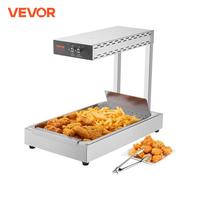 VEVOR French Fry Food Warmer 750/1000W Commercial Food Heating Lamp Countertop 104-122°F for Chip Buffet Kitchen Restaurant