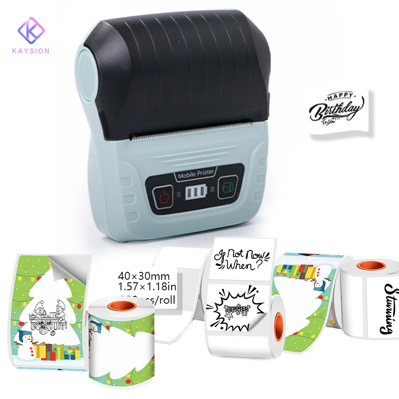 

Термопринтер этикеток KAYSION, печать этикеток легкой классификации, компактная, компактная, компактная, с 6-рулонной бумагой для этикеток