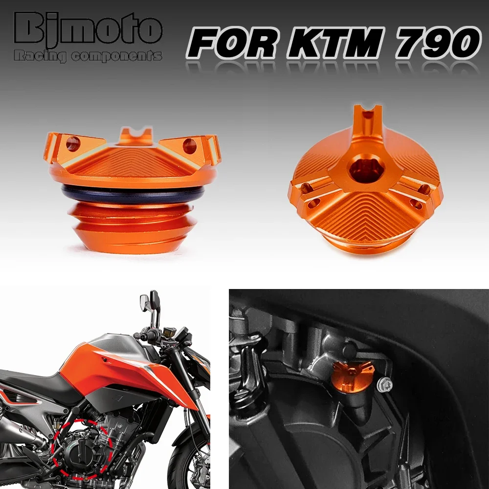 For 790 ADV Motorcycle CNC Engine plug Cover Oil Filter Cap 790 Adventure R S 2018-2020 1290 GT R 690 R