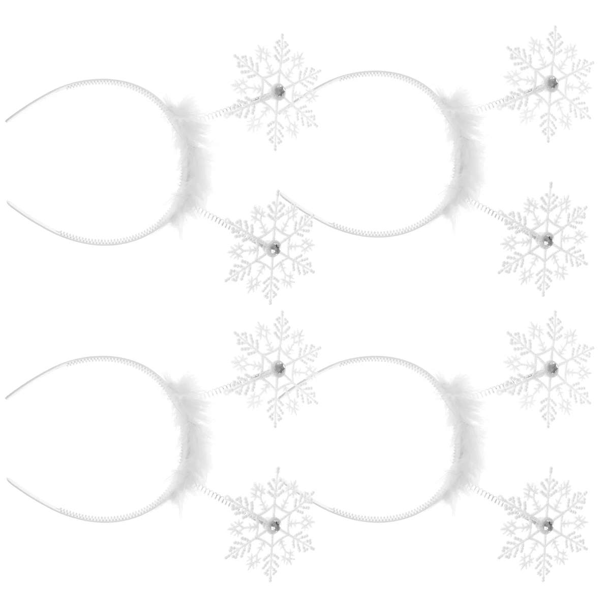 

6 Pcs Snowflake Hair Band Cute Bands Christmas Headdress Headwear Kids Hoop Headgear