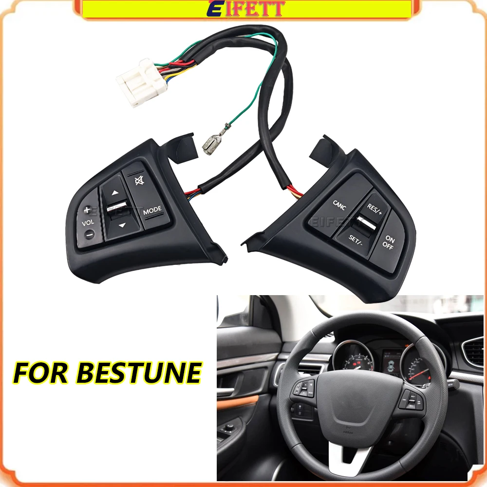 

Multi Function Steering Wheel Audio Cruise Control Buttons For FAW Bestune B50 X40 2016 2017 2018 2019 With RED Backlight