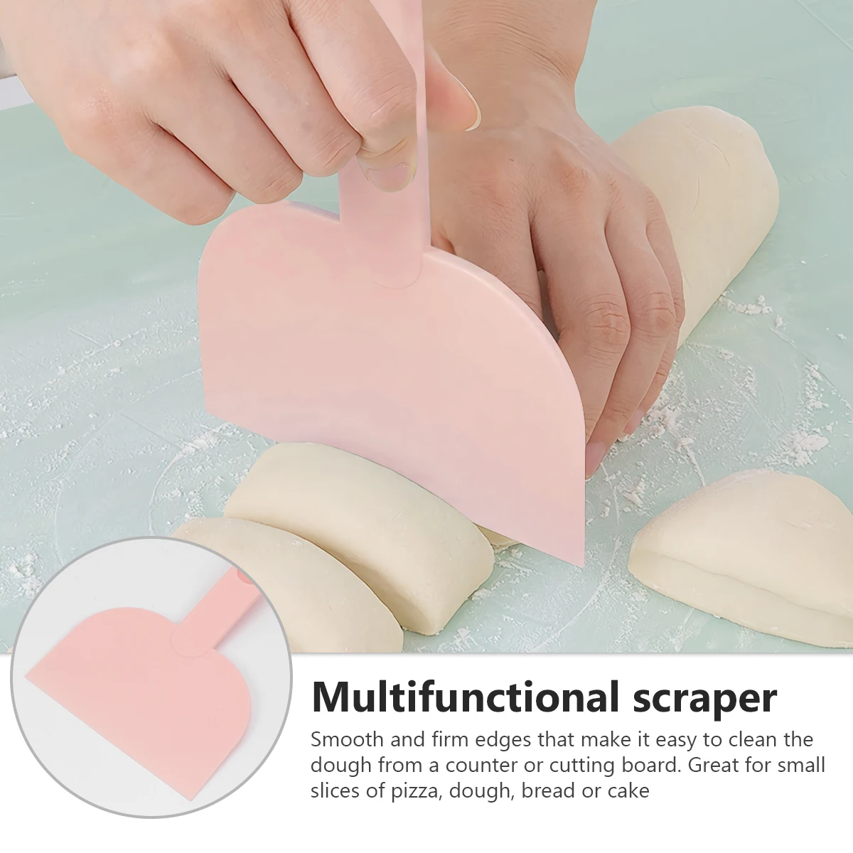 

Bread Making Tools Flour Spoon Dough Pastry Multifunction Bakery Scraper Plastic