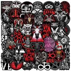 10/25/50 Stuks Zwart Satan Stickers Graffiti Duivel Voor Diy Telefoon Laptop Gitaar Koffer Auto Skateboard Motorfiets Helm Fles