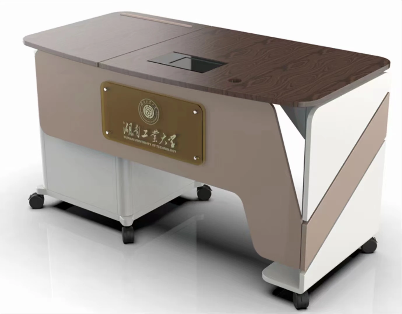 Teachers Cart AV Presentation Table With Wheels Electric Height Adjustable Desk Classroom Computer Cabinet