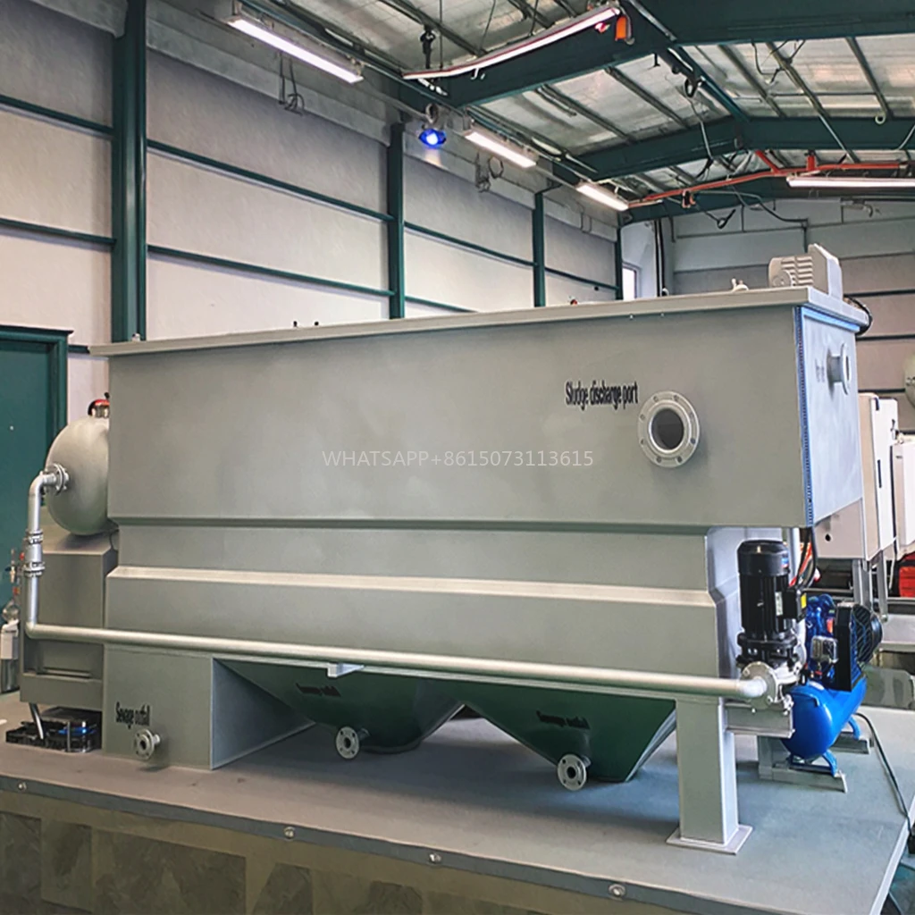 ODM OEM Nuovo sistema di riciclaggio dell'acqua Sistema di galleggiamento dell'aria disciolta Pretrattamento delle acque reflue Rimozione TSS