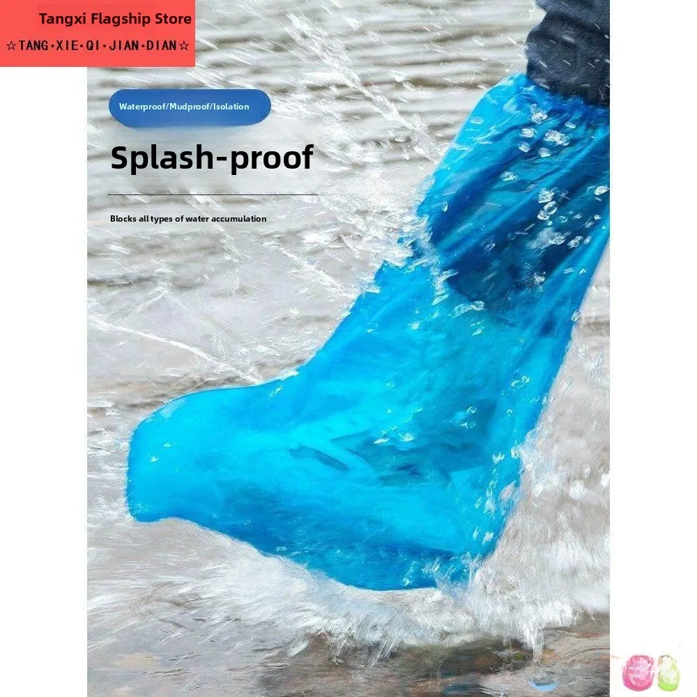 thickened-plastic-high-tube-long-tube-shoe-covers-waterproof-anti-slip-for-rain-day-dust-proof-indoor-use-adult-size-shoe-covers