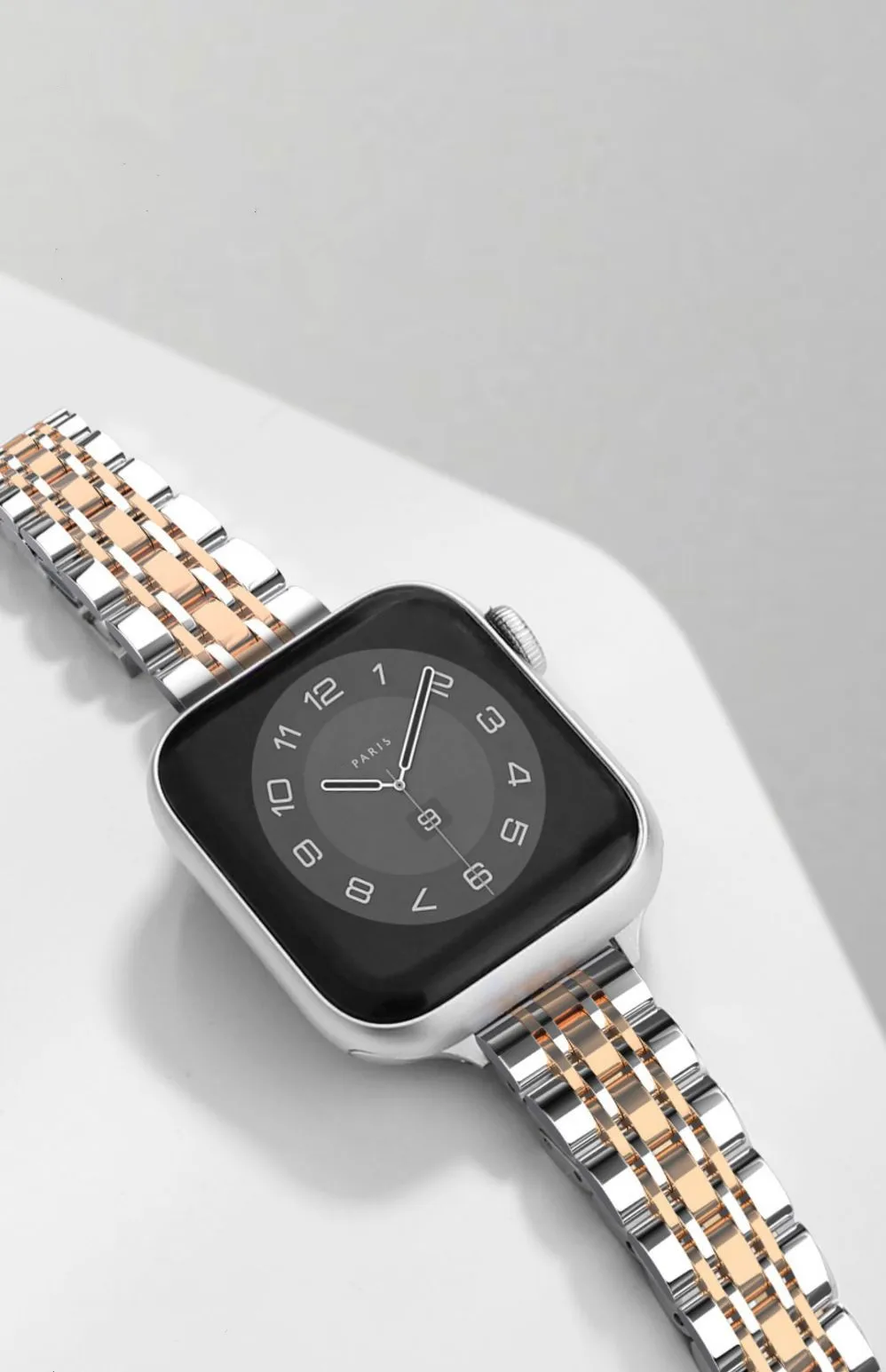 Stainless Steel Bracelet for Apple Watch Band 38mm 40 42 44 45 49 41mm Sliver Rose Gold Wristband for iWatch 9 8 7 SE 6 5 Strap