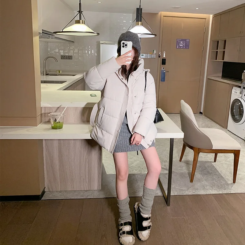 Frauen Koreanische Unten Baumwolle Frauen Koreanische Version Jacke Warme Puffer Jacken 2026 Neue Herbst Winter Mode Lässig Mit Kapuze Weibliche