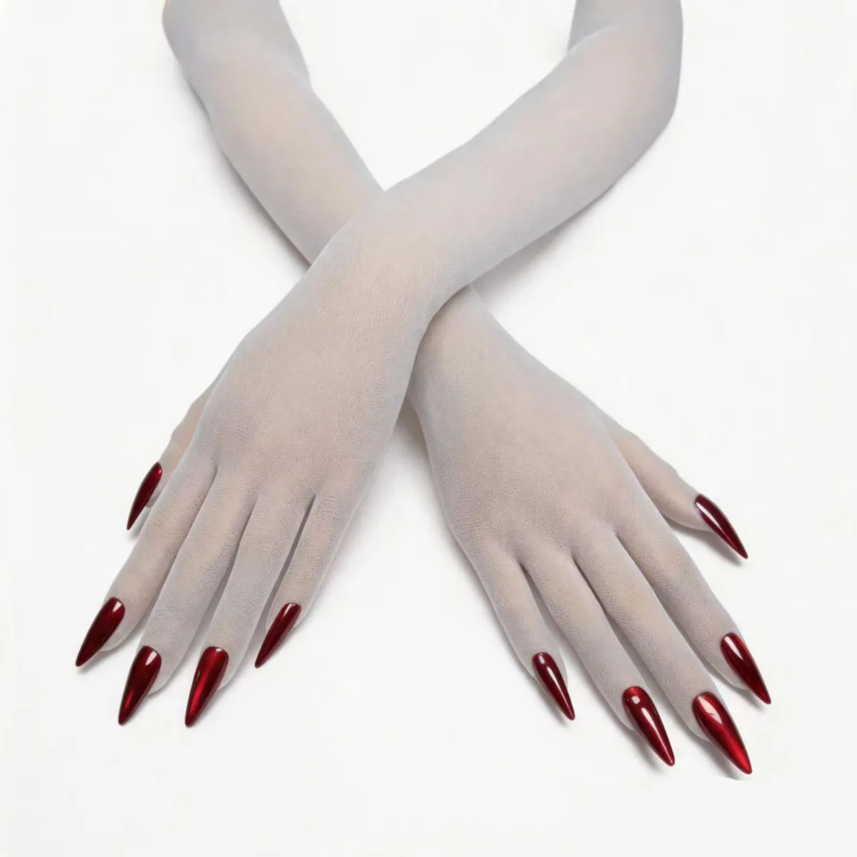 Ultradünne nahtlose Strumpfhandschuhe – 3D-Katzenaugen-Nagelabdeckungen – modische Fünf-Finger-Strumpfhandschuhe – dekorative Handschuhe – Detail 7