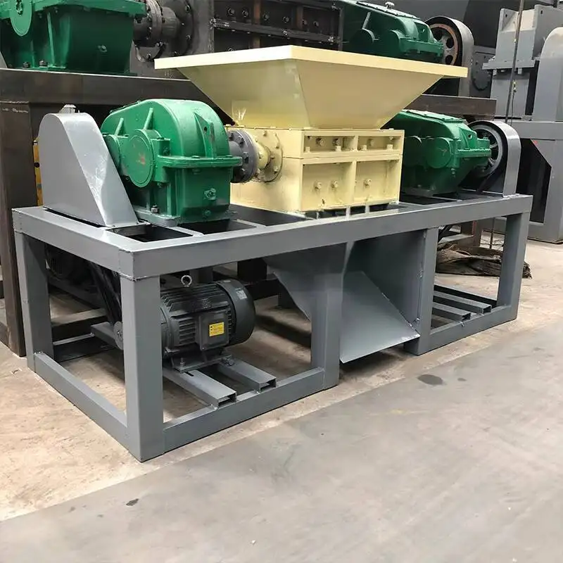 جديد بطارية ليثيوم النحاس الحديد الألومنيوم معدن البلاستيك كسارة النفايات ورقة صينية قماش الإطارات عمود مزدوج التقطيع #4