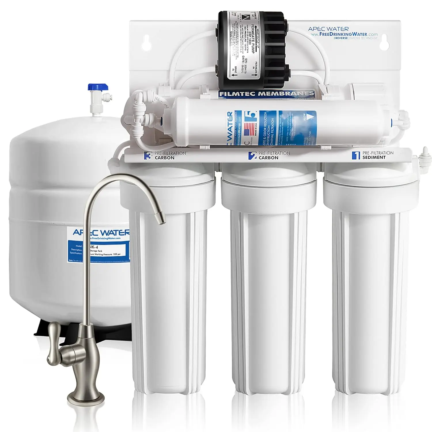 Water Systems Ultimate Boosted Performance with Permeate Pump Ultra Safe Reverse Osmosis Drinking Water Filter