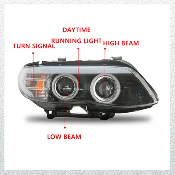 適用於BMWX5 E53 04-16的新款全LED日行燈改裝LED頭燈總成號誌燈汽車配件改裝燈 8 最佳銷售 BMWX5 E53頭燈 - №4
