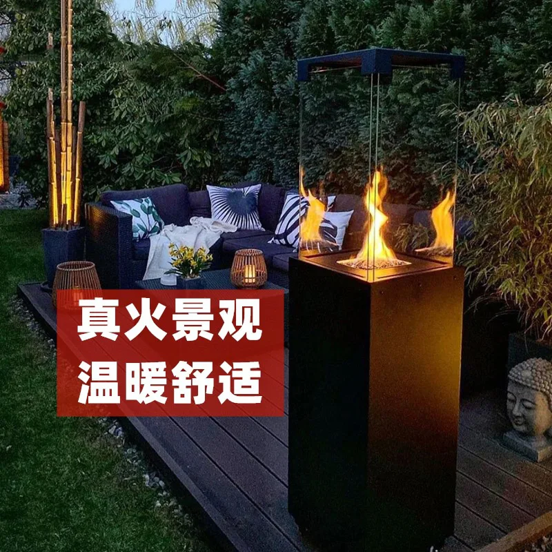 Outdoor gas heating stove Liquefied gas heater Outdoor oven Real fire fireplace in Hotel Homestay courtyard