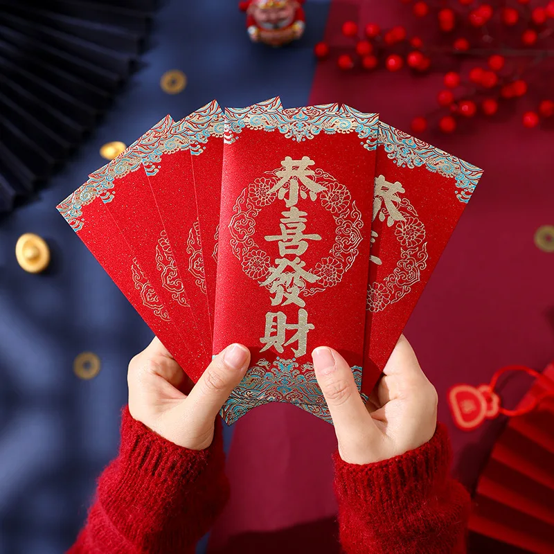 

36pcs Chinese New Year Red Envelope 6 Styles of Hongbao Spring Festival Red Packet Lucky Chinese Red Money Envelope