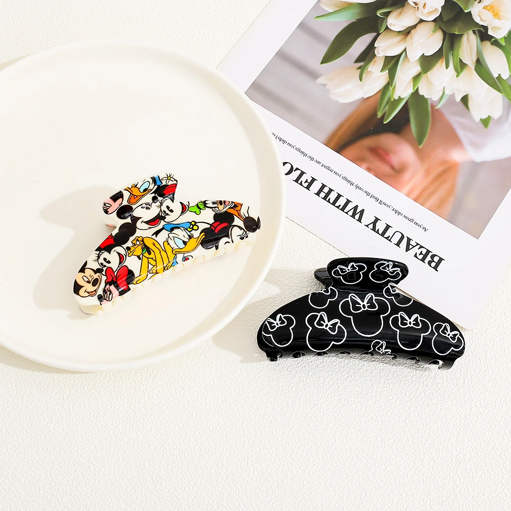 1 قطعة/2 قطعة ديزني ميكي ماوس مشبك شعر كليب رائعتين الحلو الزخرفية إكسسوارات الشعر لافتة للنظر اليومية العملي قبضة الشعر