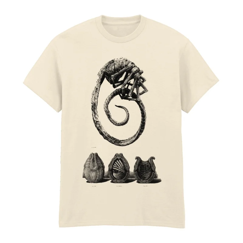 FACE HUGGER 0410 Sci-Fic Alien Gift T-Shirt Weyland Horror Xenomorp 100% cotton Short Sleeve Graphic clothes All size tops