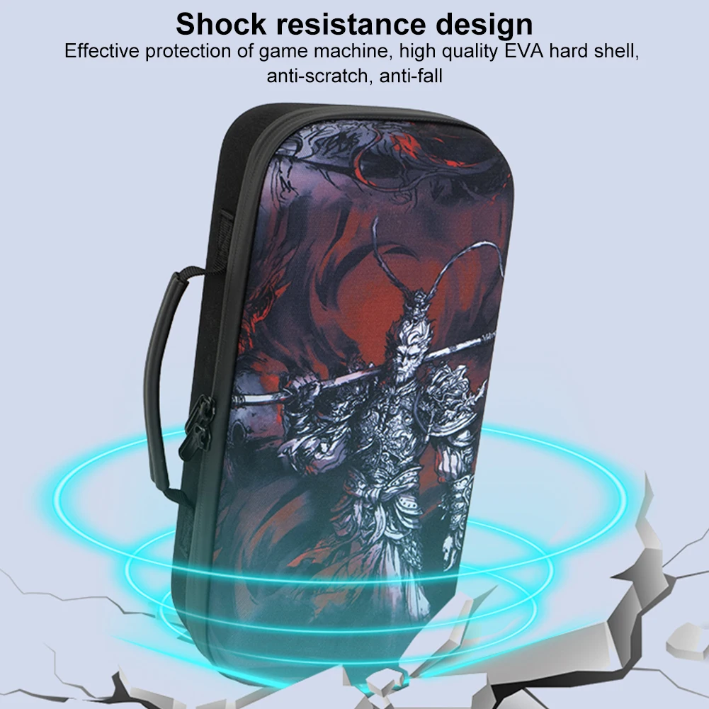 حقيبة حمل صلبة مقاومة للصدمات حقيبة تخزين محمولة للسفر مع جيب ملحقات لوحدة التحكم في الألعاب Asus Rog Ally X/Rog Ally