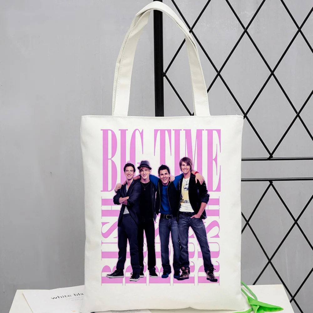 Bolsa de compras Big Time Rush, bolso de hombro personalizable, sac cabas, torba na zakupy, para mujer