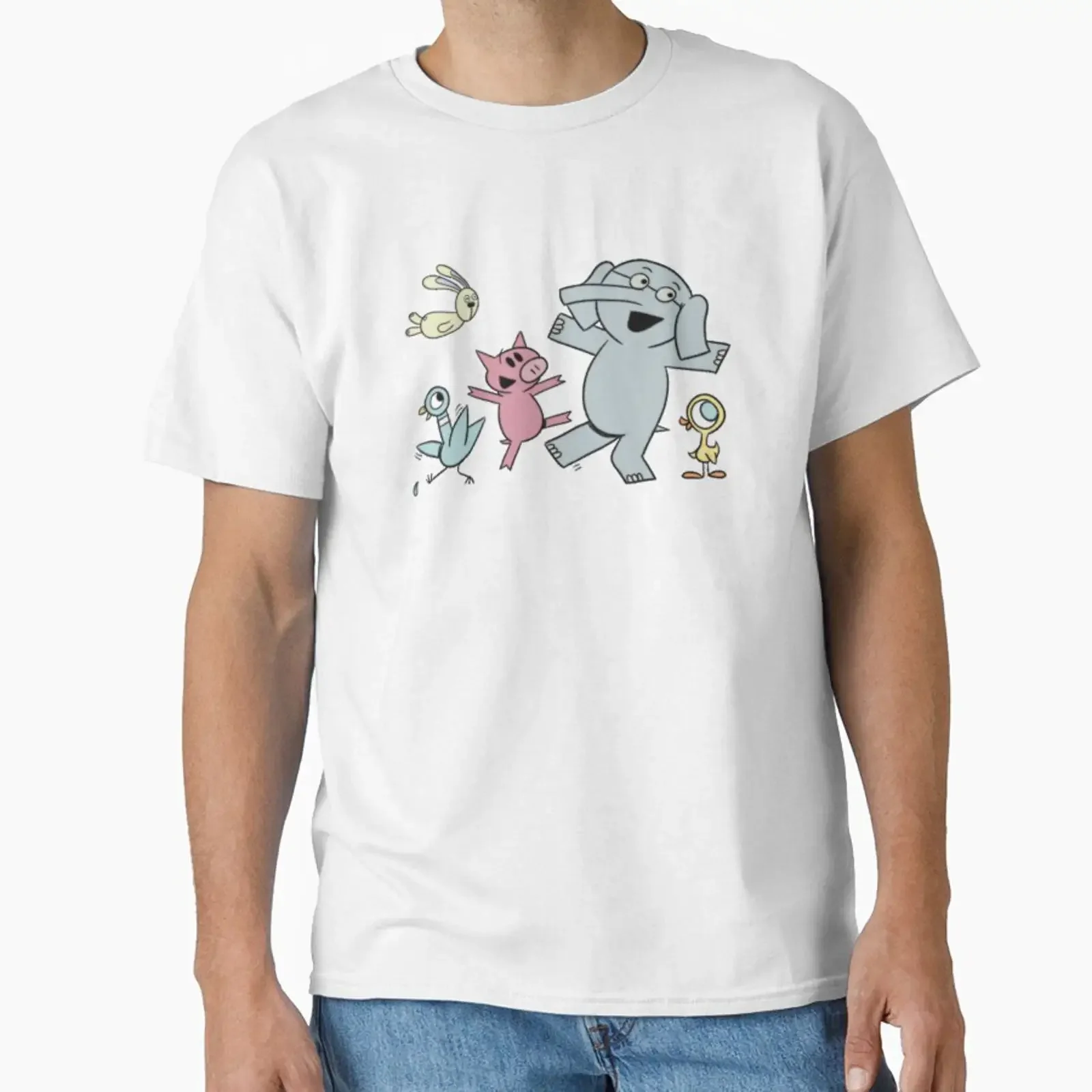 Happy Elephant and Piggie friends Gerald designed sold by elouduearcap vintage Washed streetwear fashion graphic Stretched