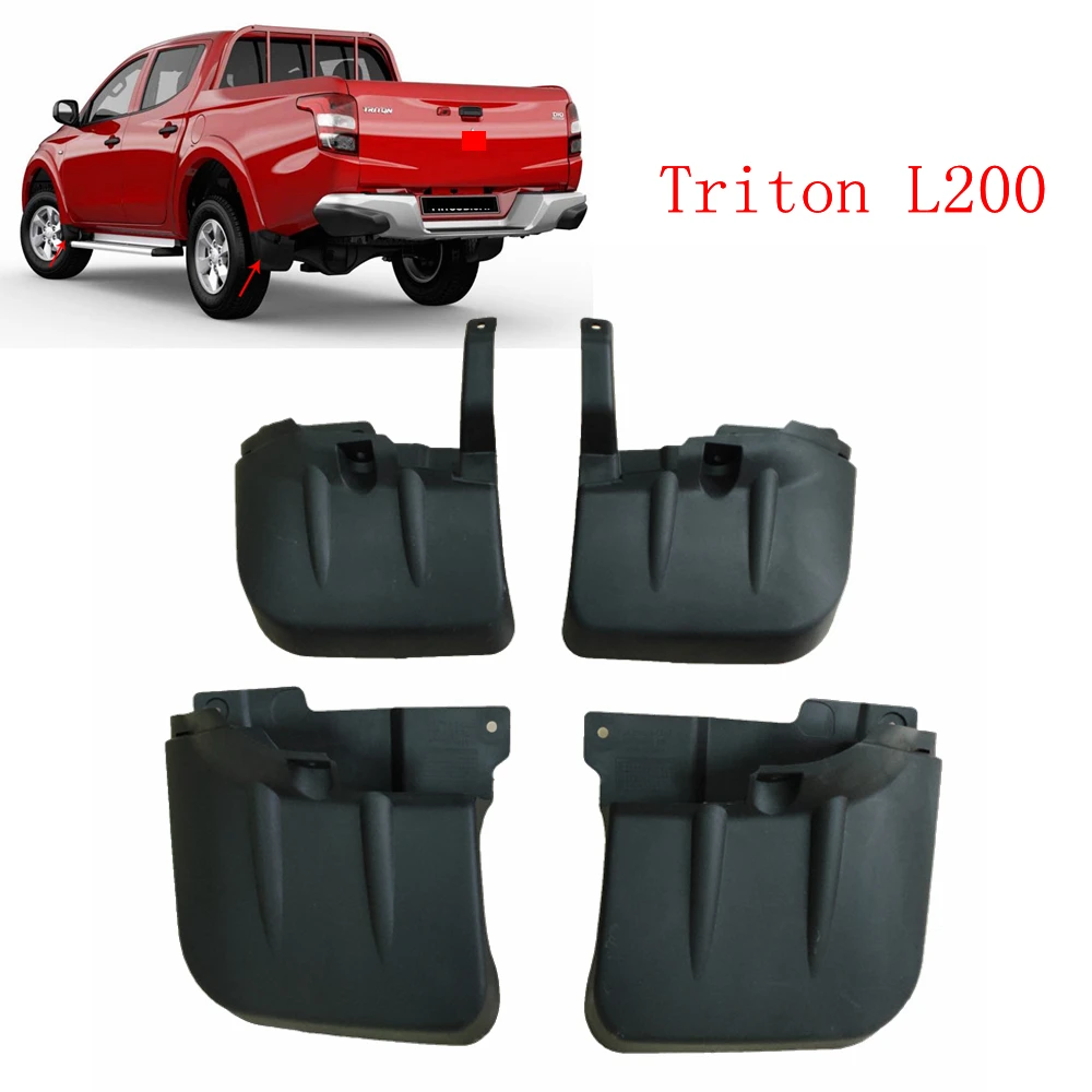 4pcs Splash Guards Mud Flaps Fender Molded 4pcs for Triton L200 07-18