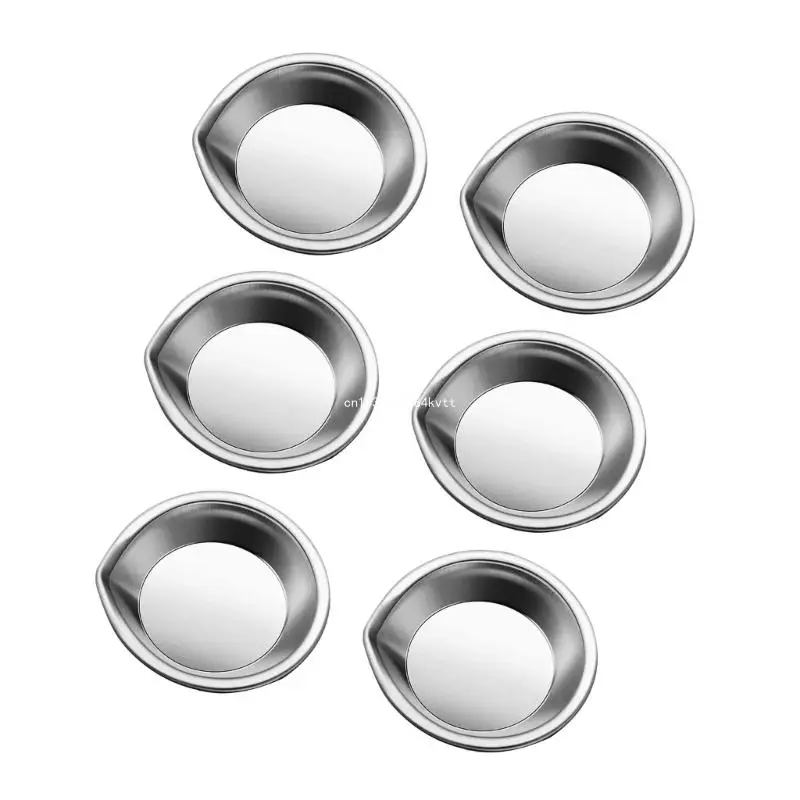 6 Pcs Round Paint Bowl Stainless Steel Paint Mixing Tray for Drawing Dropship