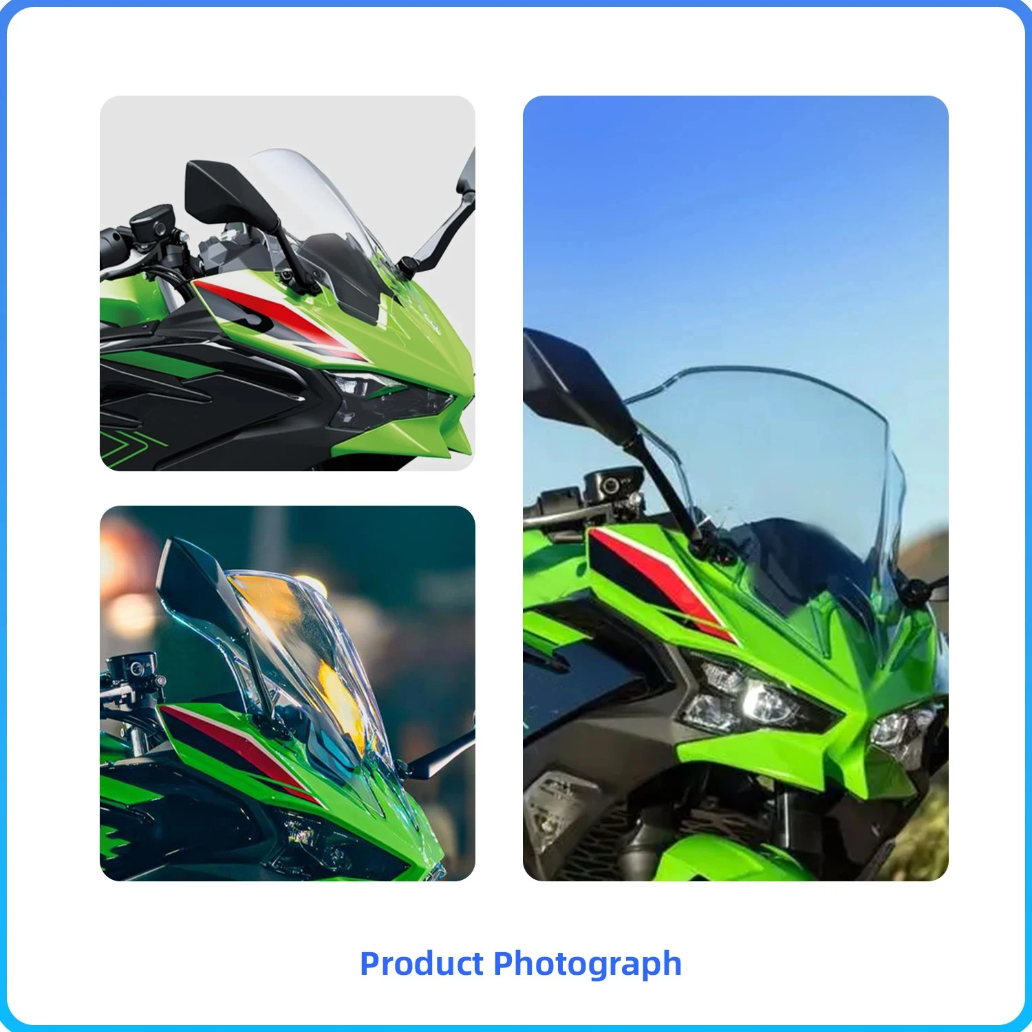 For Kawasaki NINJA 500 SE NINJA500 2024 2025 Double Bubble WindScreen Motorcycle Accessories Fairing Deflector Windshield