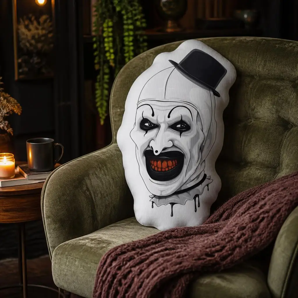 Art the Clown Terrifier movie Cushion Irregular Stuffed Throw Pillow Home Decor Gift Sofa Bed