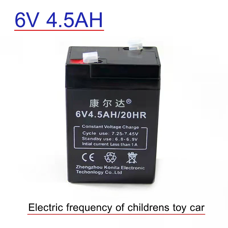 6 Volts. 4500 MAH. Rechargeable Lead-Acid Batteries. Suitable For Electronic Scales. Children's Toy Cars. Emergency Lights. Outd