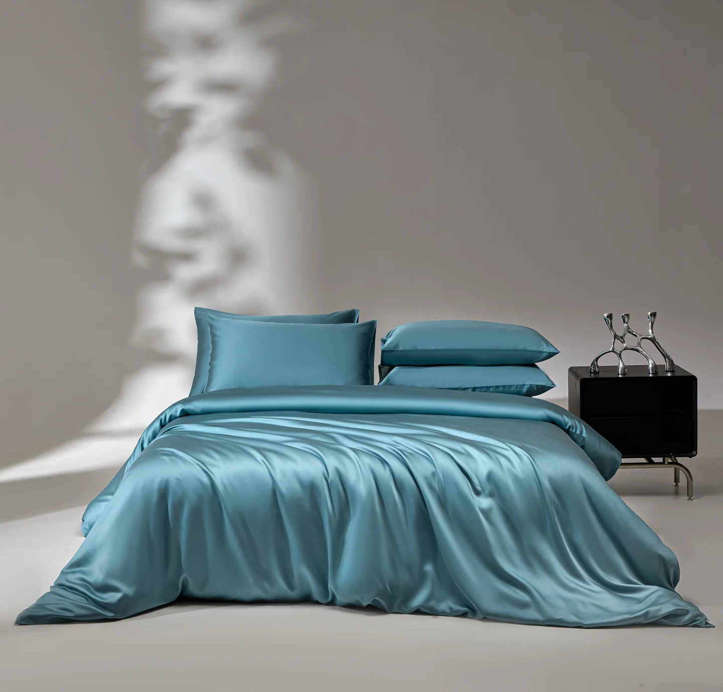 Mulberry Silk Bedding Set Duvet Cover Fitted Sheet Pillowcase Set Natural High Quality Silk Queen King Duvet Set Gift Box Sheet