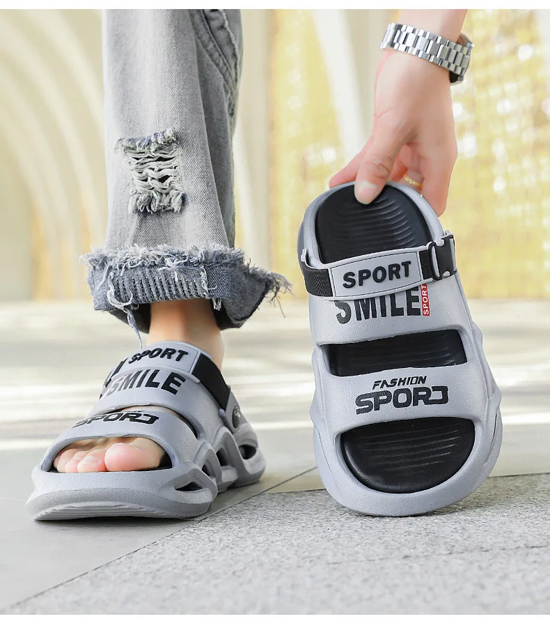 Herren-Sommer-Outdoor-Sandalen – Rutschfeste, geruchsabweisende Freizeit- und Fahrersandalen, ultraweiche Cloud-Comfort-Strandslipper für Herren – Detail 19