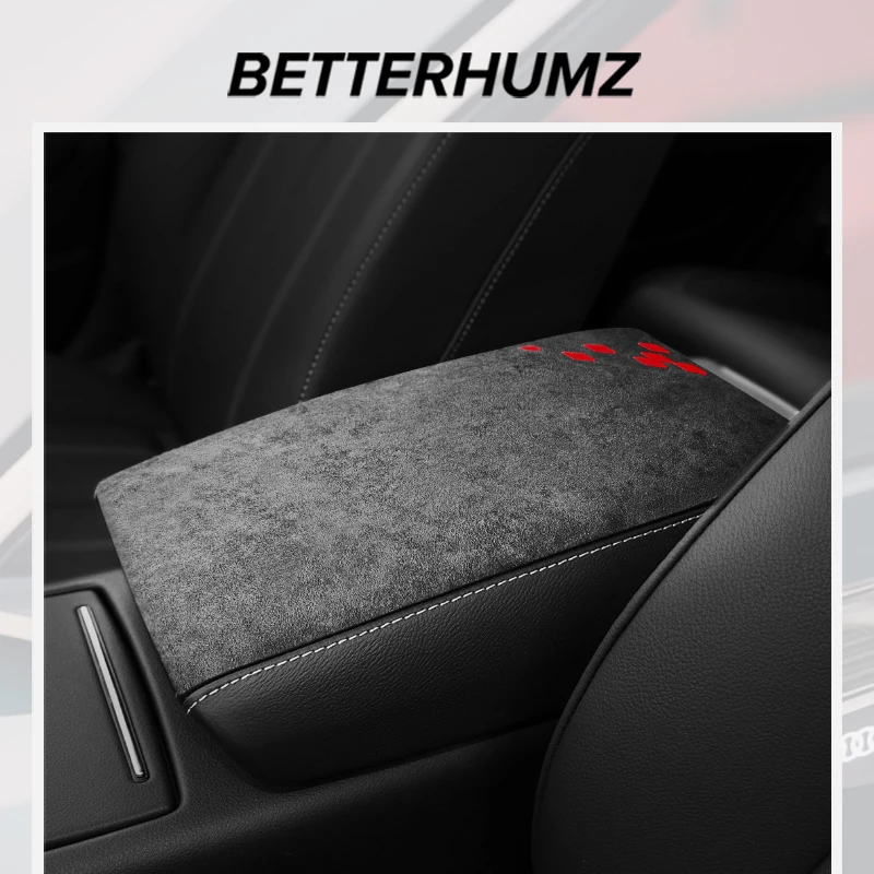 For Audi A6 C7 A7 4G8 2012-2018 Made of Alcantara Center Console Armrest Box Cover Panel Pad Trim Car Interior Tuning Accessory