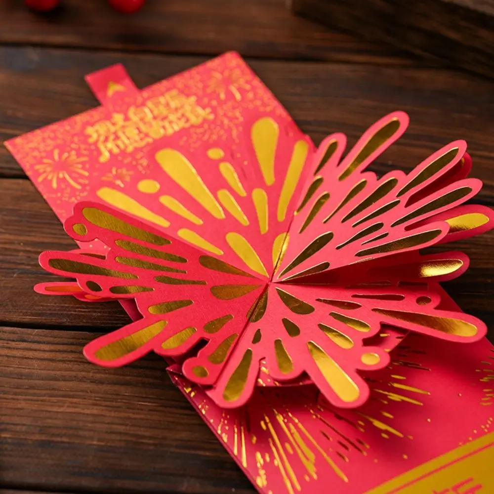 Chinese 3D New Year Red Packet Blessing Spring Festival 2025 Snake Year Red Envelope HongBao Wealth Tree Lucky Red Pockets