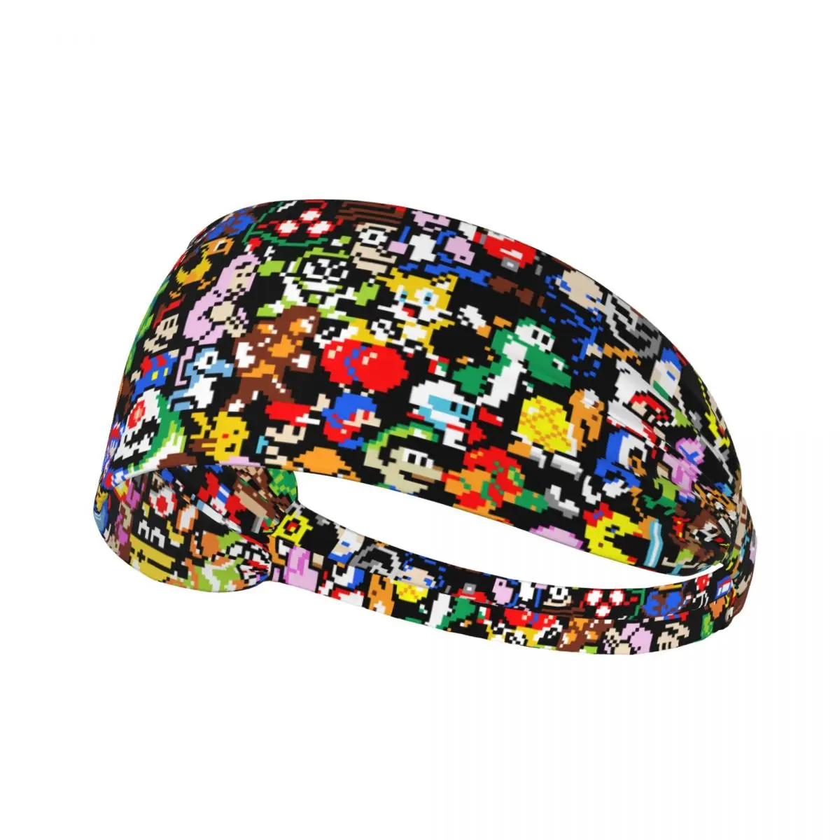

Custom Vintage Arcades Games Collage Sport Headband for Workout Non Slip Elastic Moisture Wicking Sweatband Women Men