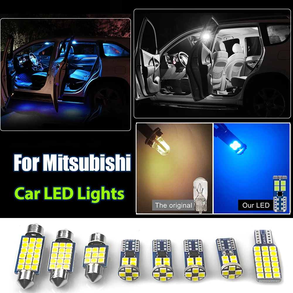 For Mitsubishi Outlander 2 3 4 ASX Pajero 2 3 4 Io Lancer L200 Triton Montero Sport Colt Eclipse Cross Car LED Light Accessories