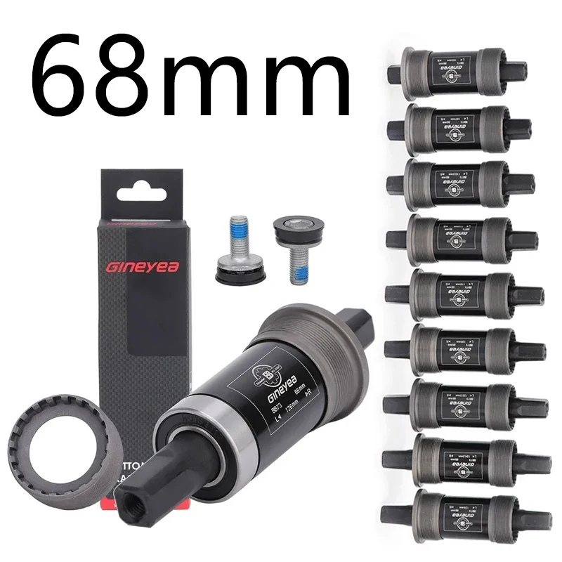 Square BB 68mm Bicycle Square Bottom Bracket Carbon Steel Square Tapered Bottom Bracket Road MTB Bike for Brompton view 2