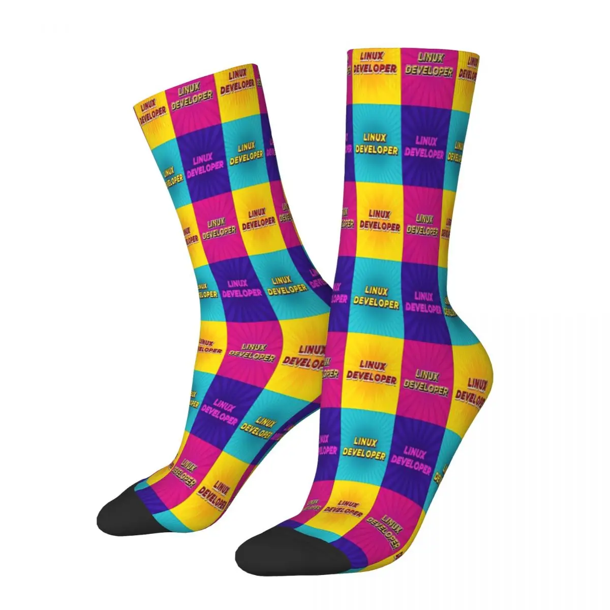 Linux Entwickler Linux Python Code Socken Socken Männer Frauen Polyester Strümpfe anpassbare Sweatshirt