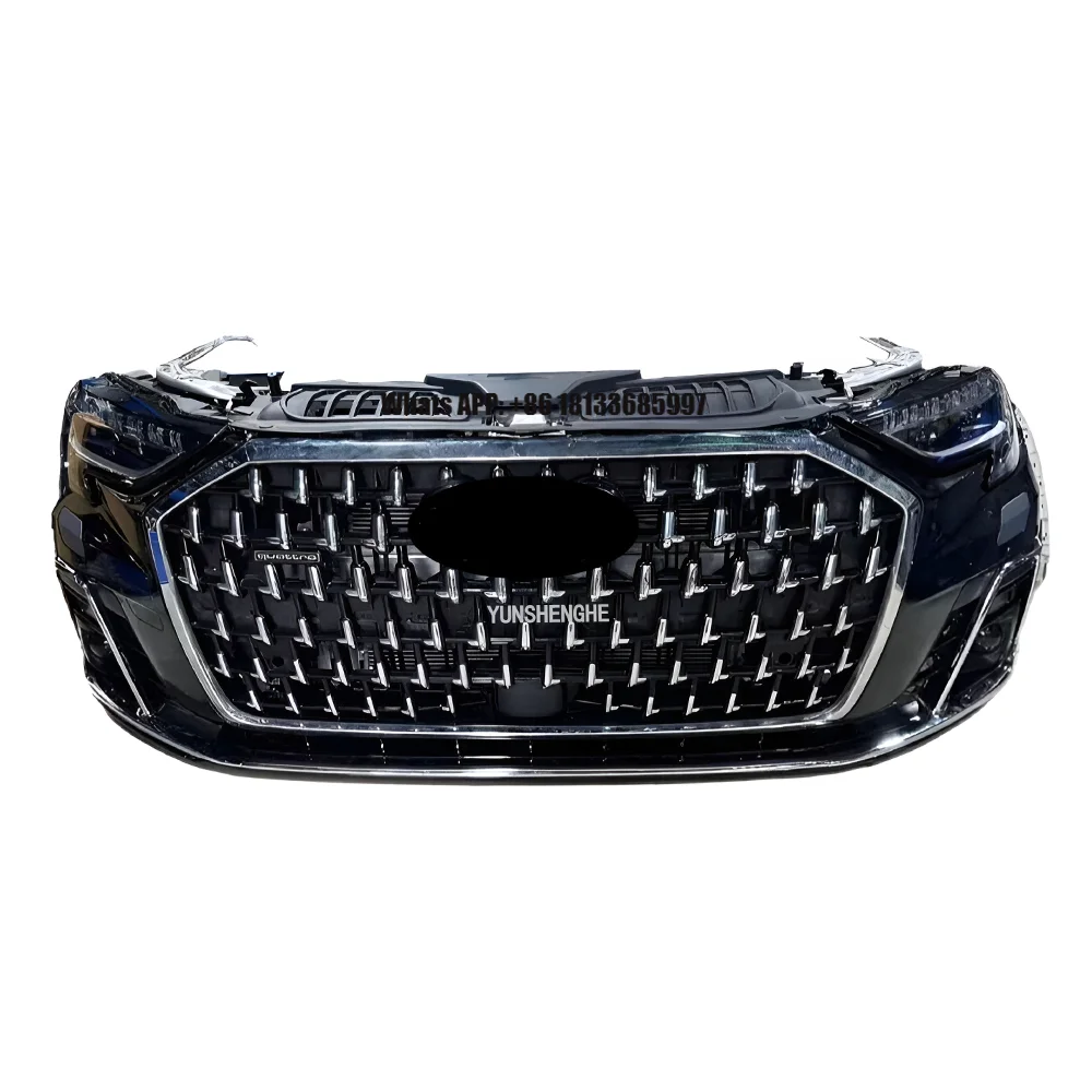 

High Quality Front Bumper Body Kit Suitable for Audi 23 Style A8 D5 Premium replacement Car Front Bumper Grille Radiator Water