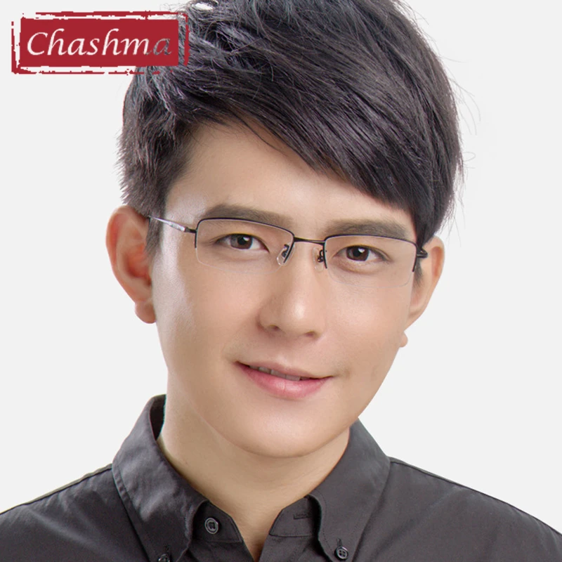 Chashma Prescription Glasses Square Light Eyeglasses Top Quality Spectacle Frames Men Pure Titanium Optical Eyewear Gafas Hombre