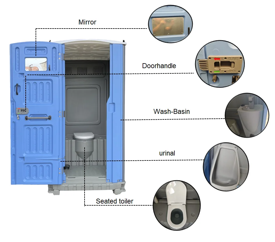 

Camping Equipment of HDPE Portable Outdoor Toilet with Eco-Friendly Design for Parks & Workshops-Durable