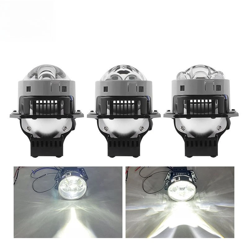 

3 Inch Single Lens LED Car Headlights, Triple Direct High Brightness 180W Projector, External Upgrade Front Lights for Vehicles