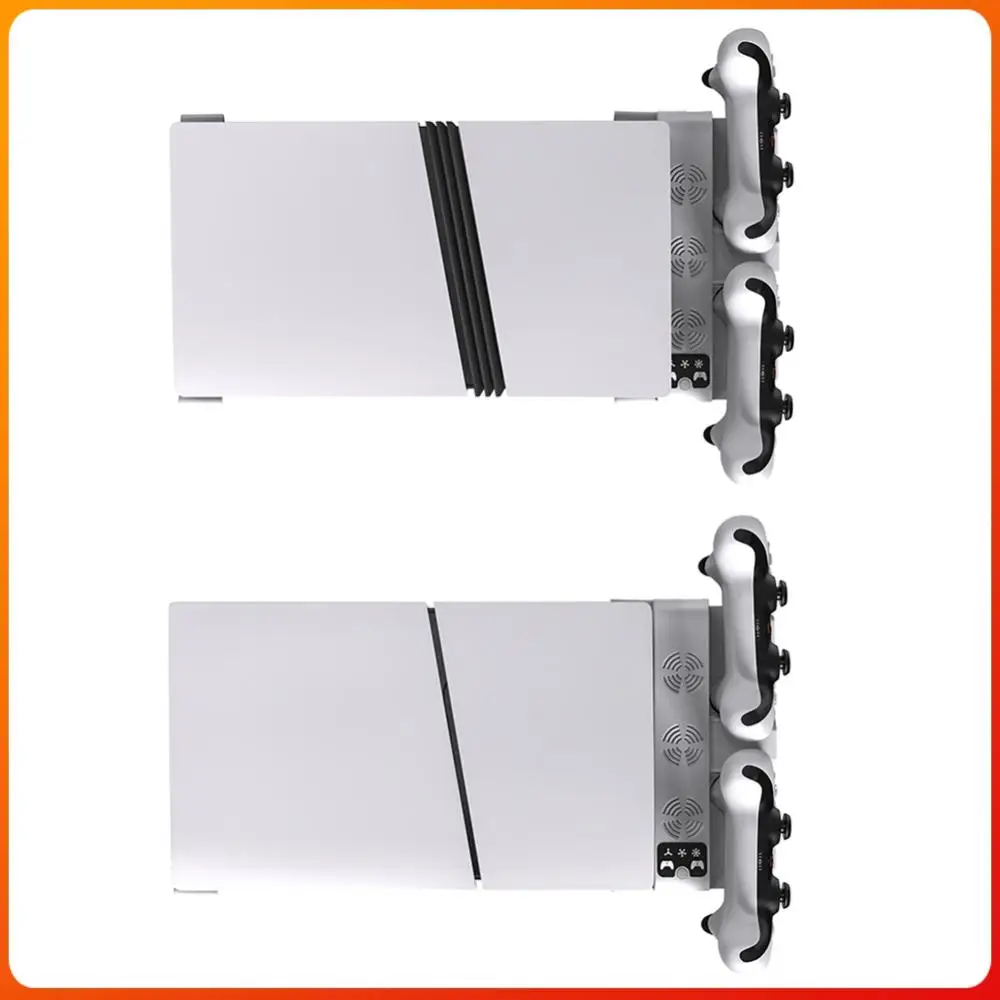 

Horizontal Stand and Cooling Station W/ USB Hub 2 Controller Charger Horizontal Cooling Stand for PS5 Slim/PS5 Pro Disc & Digita