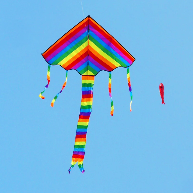 aquiloni delta arcobaleno di spedizione gratuita per bambini aquiloni per bambini bobina in nylon aquilone farfalla fabbrica aquilone uccello linea di corde ikite