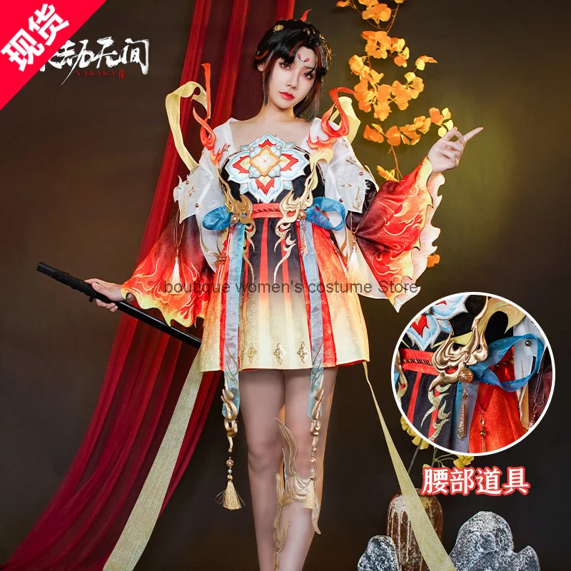 

Naraka: Bladepoint Cosplay Yongjie Infernal Cos Demon Blade Ji Tang Feng Ancient Style Chinese Element Cosplay Hanfu Game Suit