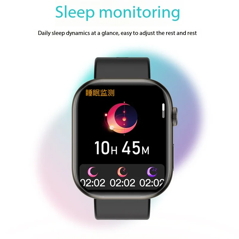 2024 J02 Smart Watch Bluetooth Call Smartwatch Large Screen Sports Watches Waterproof Heart Rate Monitor