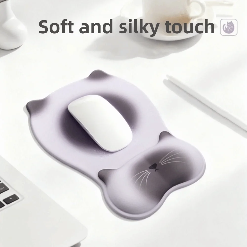 

Creative Cute Cat Wrist Rest Mouse Pad Non Slip Ergonomic Hand Support Mouse Mat Silicone Elegant Gaming Mousepad Gifts