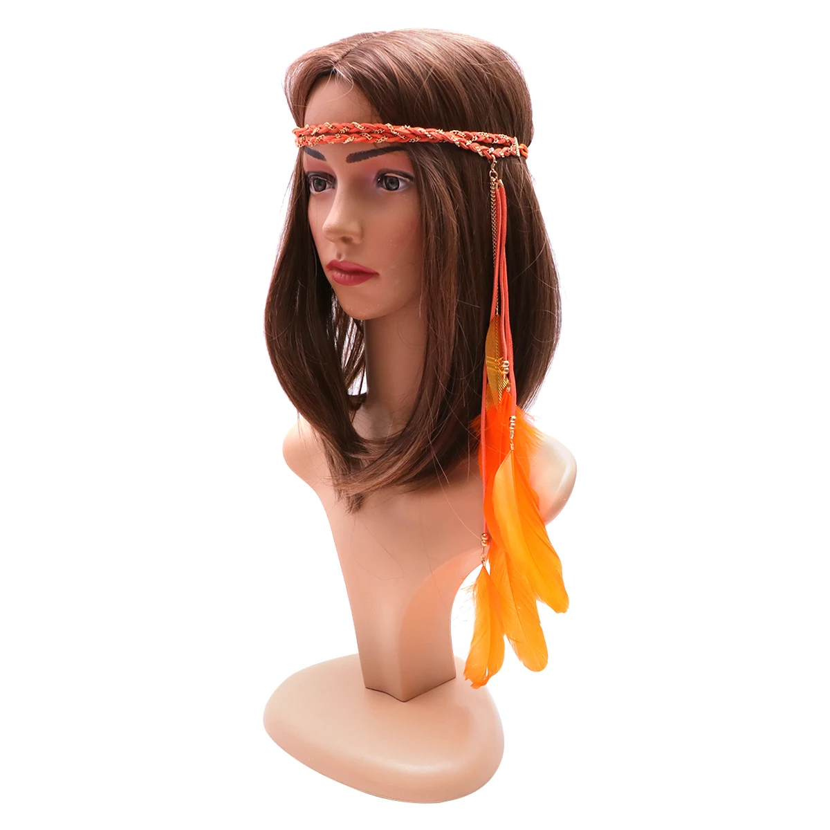 

Woven Headb Colorful Hair Hoops Leaf Pendant Creative Headdress Bohemian Style Photo Shoots Party Wedding Accessories