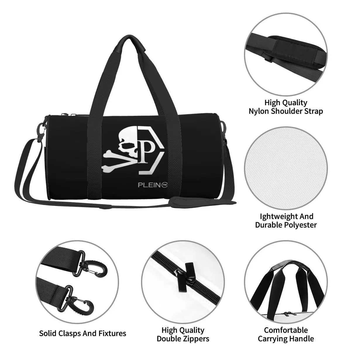 Philipps Pleining Sports Bags Travel Gym Bag Large Graphic Handbags Men Custom Weekend Fitness Bag